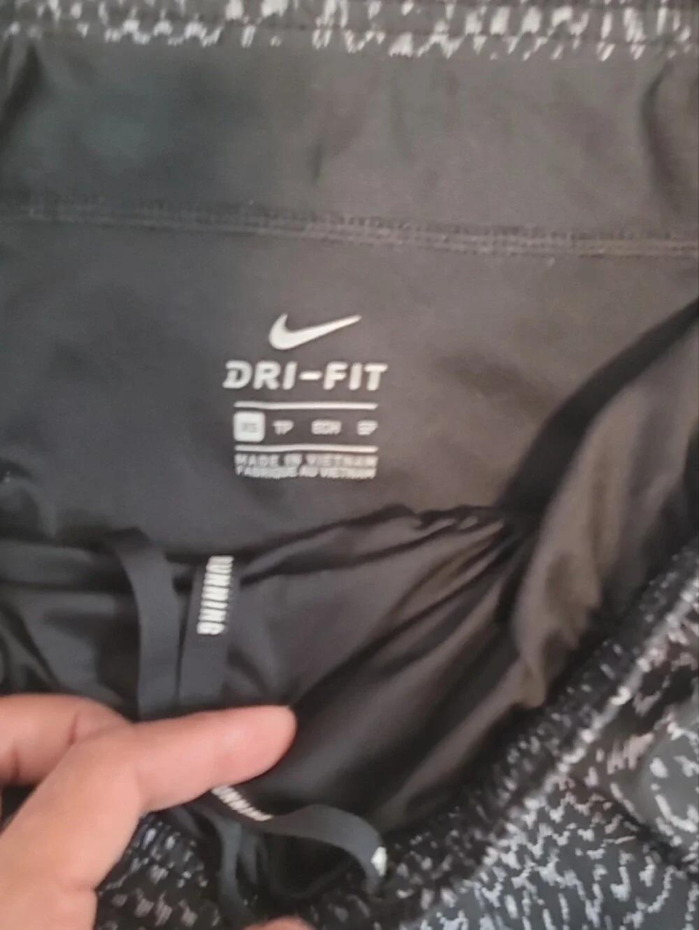 Nike Black Patterned Dri-FIT Running Shorts